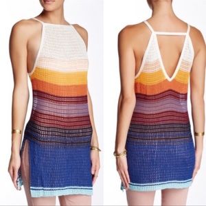 FREE PEOPLE Gossamer Striped Tank Top/Cover Up